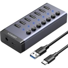 HUB USB Ugreen 7x USB-A 3.0 (UGR1228BLK)