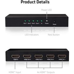 Club 3D Splitter HDMI 4x, 4K60Hz, UHD (CSV-1380)