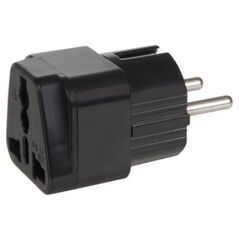 Maclean Adapter podróżny gniazdo UK na EU czarny (MCE155)