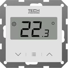Tech Regulator bezprzewodowy, pokojowy z pomiarem wilgotności powietrza do systemów ramkowych F-8z 55 mm, biały STF-8ZWH