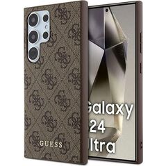 Guess Guess 4G Metal Gold Logo - Etui Samsung Galaxy S24 Ultra (brązowy)