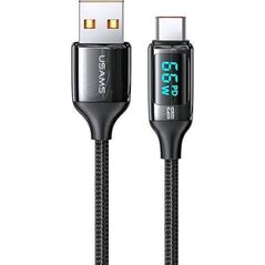 Kabel USB Usams USB-A - USB-C 1.2 m Czarny (6958444975412)