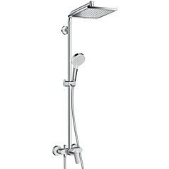 Zestaw prysznicowy Hansgrohe Crometta E z deszczownicą z baterią chrom (27284000)