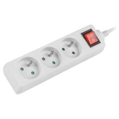 Listwa zasilająca Lanberg PS1 3 gniazda 3 m biała (PS1-03E-0300-W)