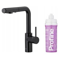 Bateria kuchenna KFA DUERO PURE BASIC PULL-OUT BATERIA KUCHENNA Z FUNKCJĄ FILTRACJI WODY I WYCIĄGANĄ WYLEWKĄ + ZESTAW FILTRUJĄCY PROFINE LILAC S, CZARNA