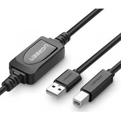 Ugreen Aktywny kabel USB 2.0 A-B UGREEN US122 do drukarki, 15m (czarny)
