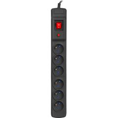 Listwa zasilająca Armac Multi M6 przeciwprzepięciowa 6 gniazd 2.5 m czarna (M6/25/CZ)