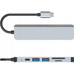 HUB USB Bounn Hub 6w1 USB-C HDMI 4K30hz USB C USB3.0 USB2.0 + SD/TF