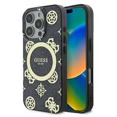 Original Case IPHONE 16 PRO Guess Hardcase IML Peony On 4G Background MagSafe (GUHMP16LH4PYEEK) black 3666339299927