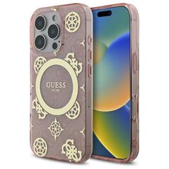 Original Case IPHONE 16 PRO Guess Hardcase IML Peony On 4G Background MagSafe (GUHMP16LH4PYEEP) pink 3666339300371