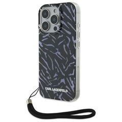 Original Case IPHONE 16 PRO Karl Lagerfeld Zebra With Cord (KLHCP16LHZBPKCCU) purple 3666339320348