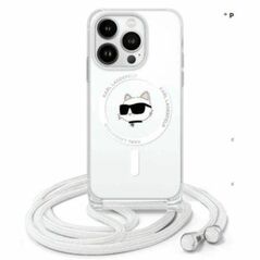 Original Case IPHONE 16 PRO Karl Lagerfeld Hardcase IML Choupette Head & Cord MagSafe (KLHMP16LHCCHNT) transparent 3666339320584