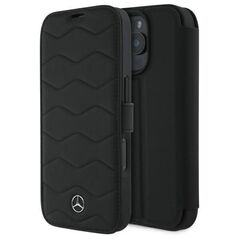 Original Case IPHONE 16 PRO MAX Mercedes Hardcase MB Waves Leather (MEBKP16X23RWRSK) black 3666339364632