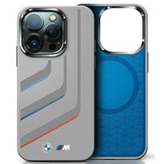 Original Case IPHONE 16 PRO MAX BMW Hardcase Silicone Turning Lines MagSafe (BMHMP16X23SLIG) gray 3666339325039