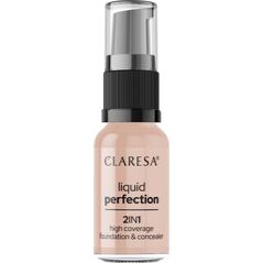 Claresa CLARESA Korektor i Podkład kryjący w płynie 2in1 Liquid Perfection nr 104 Nude  18g