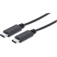 Kabel USB Manhattan USB-C - USB-C 1 m Czarny (353526)