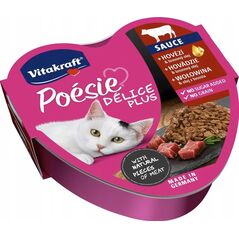Vitakraft VITAKRAFT KOT 85g tacka POESIE WOŁOWINA   + olej z łososia /15
