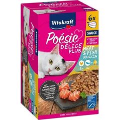 Vitakraft VITAKRAFT Poesie delice PLUS kurczak+łosoś - Przysmak dla kota - 6x85g