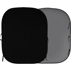 Lastolite Tło składane Lastolite PlainColours Czarno/Szare 1,8 x 2,15m