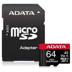 Karta ADATA High Endurance MicroSDXC 64 GB Class 10 UHS-I/U3 A2 V30 (AUSDX64GUI3V30SHA2-RA1)