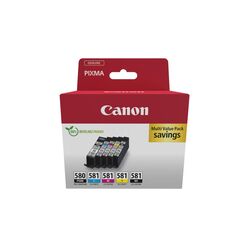 Canon Μελάνι Inkjet PGI-580BK/CLI581 5 Colours (2078C007) (CANPGI-580MP) έως 12 άτοκες Δόσεις