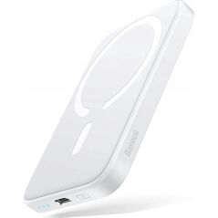 Powerbank Baseus OS-Baseus Magnetic Mini Air Wireless Fast Charge Power Bank 6000mAh 20W Stellar White（With Simple Series Charging Cable Type-C to Type-C (20V/3A) 30cm White)