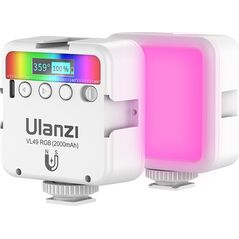 Lampa studyjna Ulanzi Ulanzi VL49 Lampa LED panelowa z akumulatorem RGB, WB (2500 K - 9000 K), biała