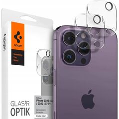 Spigen Szkło hartowane na aparat Spigen Optik.tr Camera Protector Apple iPhone 14 Pro/14 Pro Max Crystal Clear [2 PACK]