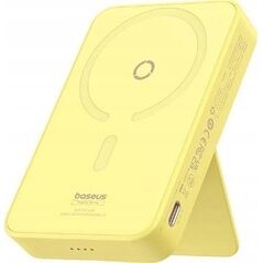 Powerbank Baseus OS-Baseus MagPro Magnetic Bracket Wireless Fast-Charging Power Bank 5000mAh 20W Lemon Yellow (with Simply Series Charging Cable Type-C to Type-C (20V/3A) 30cm White)