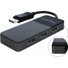 Delock Splitter video Displayport męski - 3x Displayport żeński