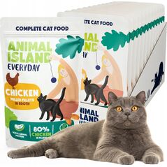 Animal Island ANIMAL ISLAND Kurczak w filecie - Karma mokra dla kotów - 12x85g