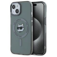 Karl Lagerfeld HC MagSafe IML Metal Choupette Head case for iPhone 15 6,1&quot; black 3666339284602