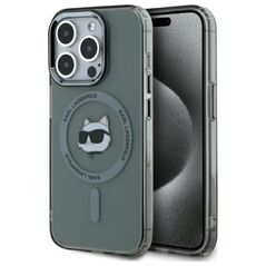 Karl Lagerfeld HC MagSafe IML Metal Choupette Head case for iPhone 15 Pro 6,1&quot; black 3666339284626