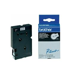 Brother P-touch Laminated Black on White 7,7m x 12mm (TC201) (BROTC201) έως 12 άτοκες Δόσεις