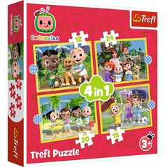 Trefl PUZZLE 4W1 TREFL COCOMELON POZNAJ BOHATEROW PUD8