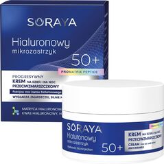 Soraya SORAYA Hialuronowy mikrozastrzyk Progresywny krem przeciwzmarszczkowy 50+ na dzień i na noc 50 ml