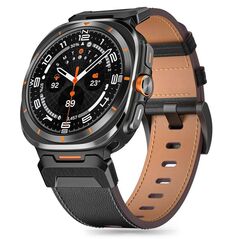 Strap for SAMSUNG GALAXY WATCH ULTRA (47MM) Tech-Protect Delta Pro Leather black 5906302376377