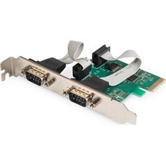 Kontroler Digitus Kontroler COM DIGITUS PCIe, 2x RS-232/COM, Low Profile, Chipset AX99100