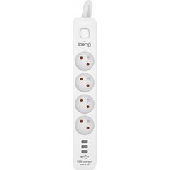 Listwa zasilająca Kerg Urządz. zas.-zabezpiecz.KERG 3USB-1,5m-16A-H05VV-F