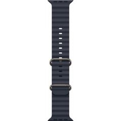 Apple Pasek Ocean w kolorze granatu do koperty 49 mm - elementy z tytanu w kolorze naturalnym