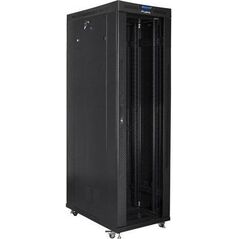 Szafa Lanberg Szafa instalacyjna Rack stojąca 19" 42U 600x1200 czarna drzwi szklane LCD Lanbeg (flat pack)