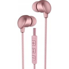 Słuchawki Audeeo Słuchawki Audeeo Metallic Wired Earphones 2 (różowe złoto)