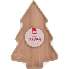 Excellent Houseware Talerz drewniany choinka XMAS