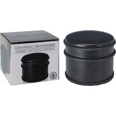 Excellent Houseware Klasyczny odbojnik do drzwi, czarny mat, Ø 9 cm