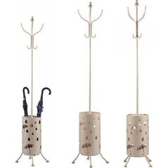 Gift Decor Wieszak na ubrania Stojak na parasole Metal Krem (44 x 185 x 44 cm)