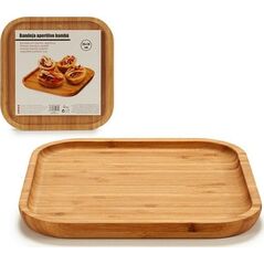 Bigbuy Home Tacka do przekąsek Bambus (20 x 1,5 x 20 cm)