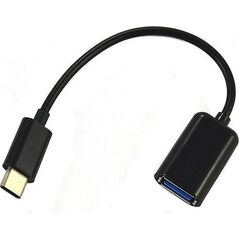 Adapter USB . ADAPTER HOST OTG USB TYP C TYP-C PRZEJŚCIÓWKA CZARNY