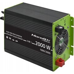 UPS Qoltec Przetwornica Qoltec solarna Monolith 3w1 z funkcją ładowania AC | MPPT | UPS | ATS | 1000W | 2000W | 12V na 230V | Czysty Sinus