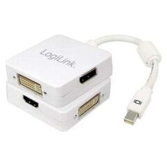 Adapter AV LogiLink DisplayPort Mini - DisplayPort - HDMI - DVI-I biały (CV0045A) 419576 4052792006025