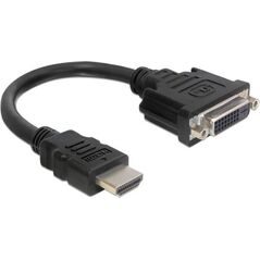 Adapter AV Delock HDMI - DVI-I czarny (65327) 465687 4043619653270